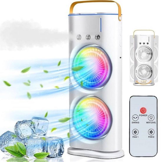 Portable Double Air Cooler Fan
